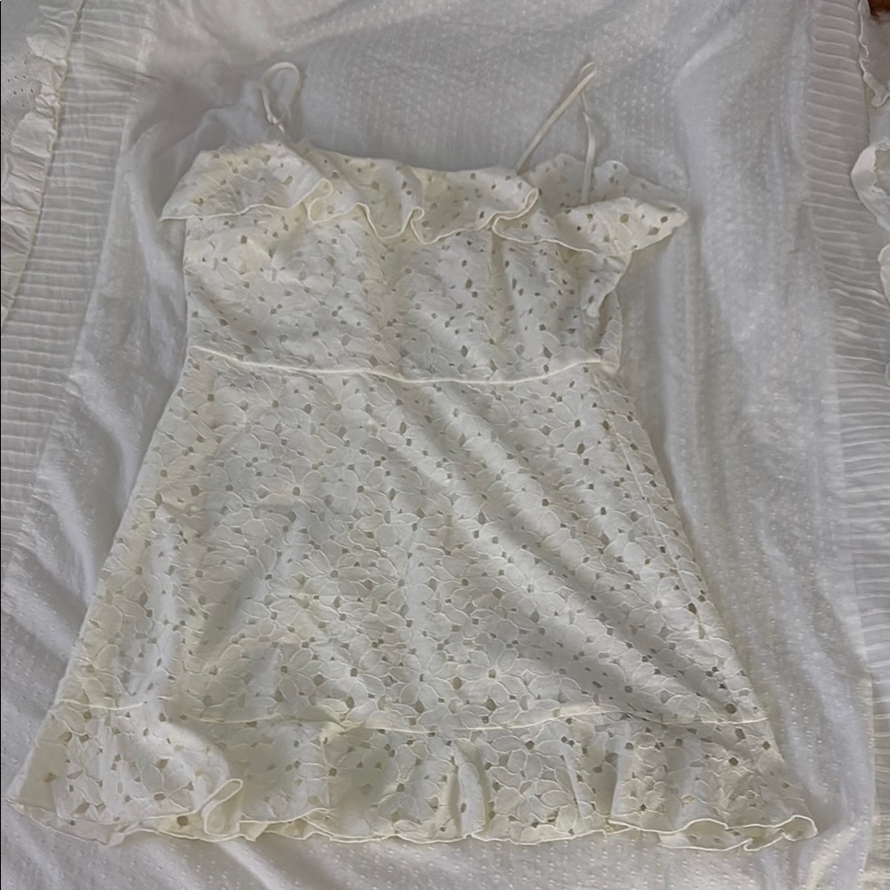 Altar'd State White Lace Mini Dress